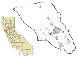 Sonoma County California Incorporated and Unincorporated areas Sebastopol Highlighted